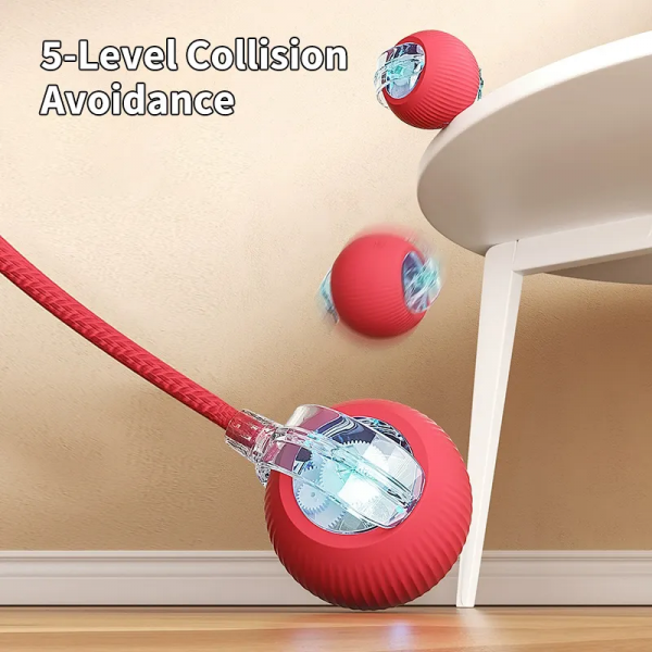 Interactive Smart Ball With Tail Accessories Rolling on Carpet Fast Indestructable Rolling Smart Cat Toys - Image 4