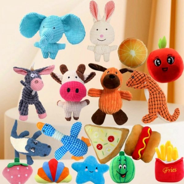 Squeaky Plush Chew Toys