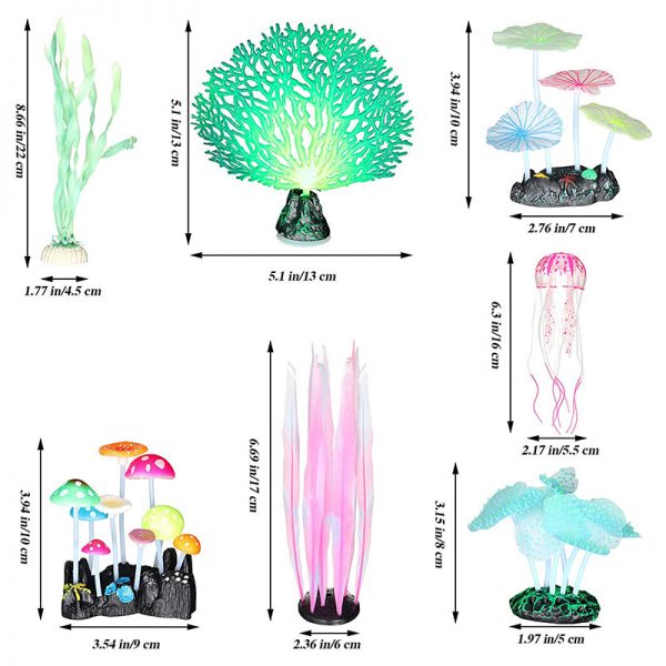 Glowing Fish Tank Decorations