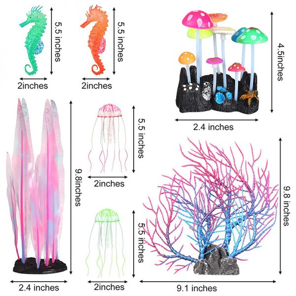 Glowing Fish Tank Decorations