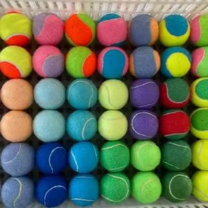 Custom Logo Dog Training Tennis Ball Chew Toy - Eco-Friendly Multicolor Rubber Interactive Toy