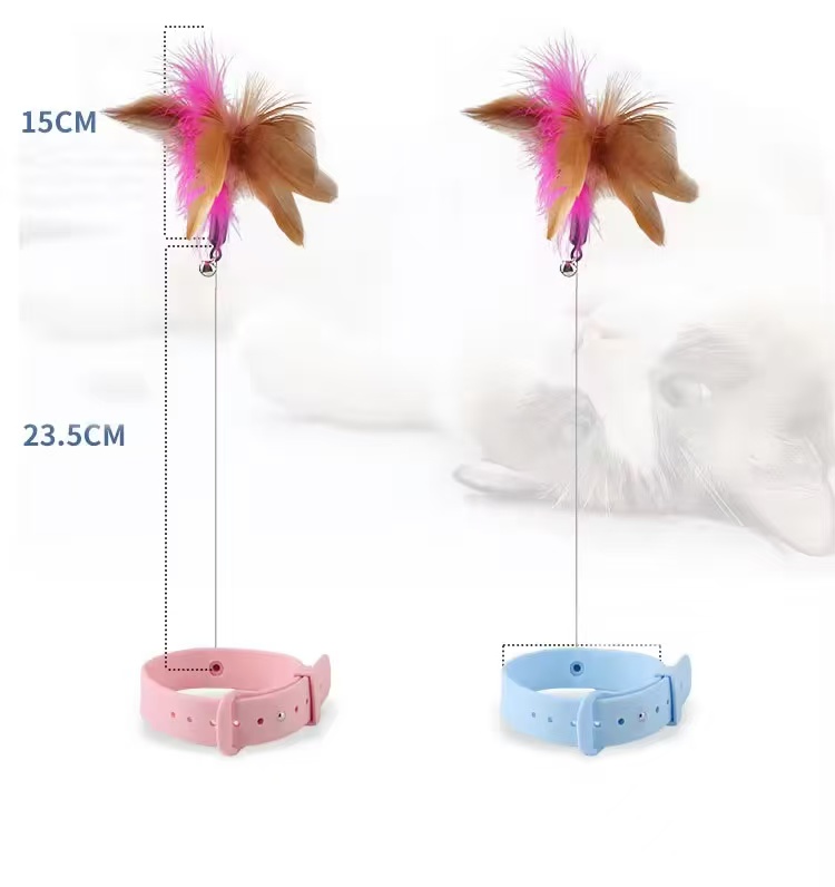 Cat's "Head-Mounted Carnival" Is Here! Automatic Feather Teaser Collar – Wear Happiness On The Head! - Image 7